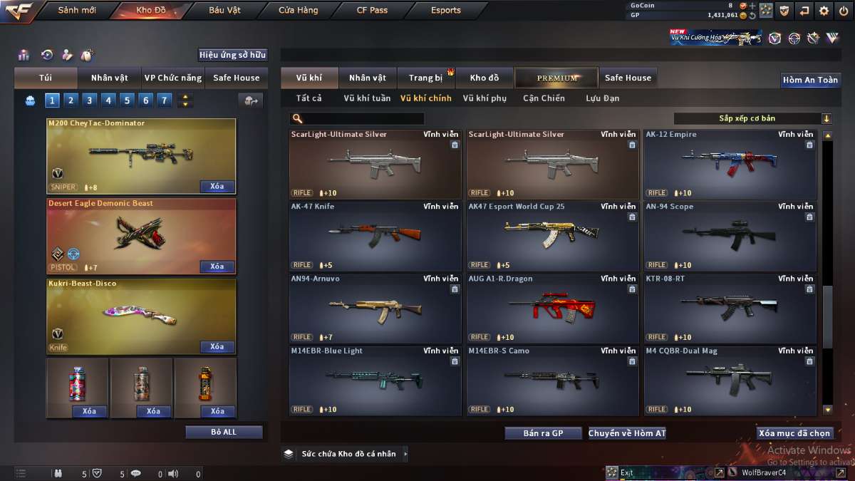 shop acc cf uy tin gia re